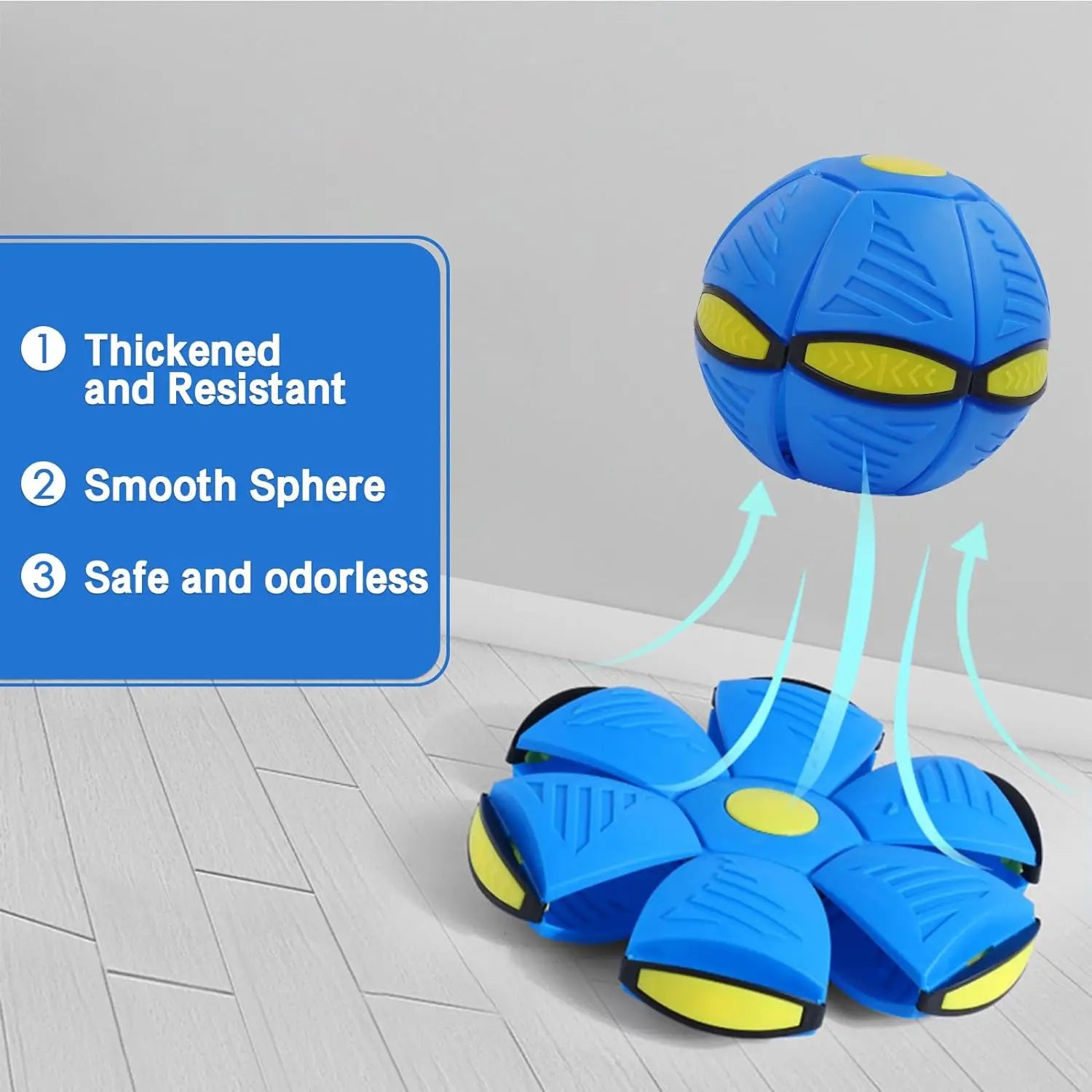 Flying Saucer Ball Magic Deformation UFO Flying Toys, Outdoor Flat Throw Doggy Disc Ball, Interactive Pet Toy, Stomping Deformat