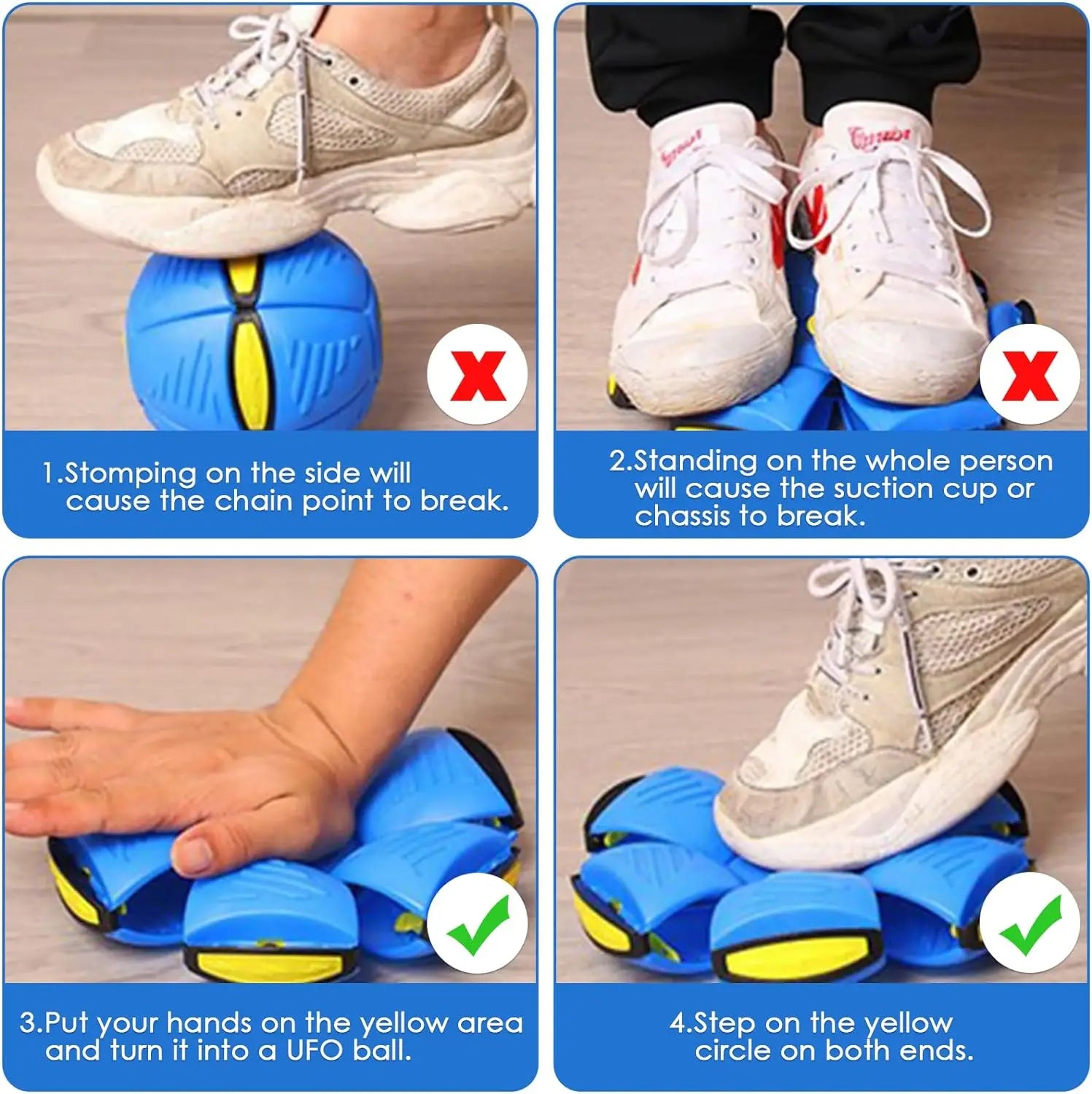 Flying Saucer Ball Magic Deformation UFO Flying Toys, Outdoor Flat Throw Doggy Disc Ball, Interactive Pet Toy, Stomping Deformat