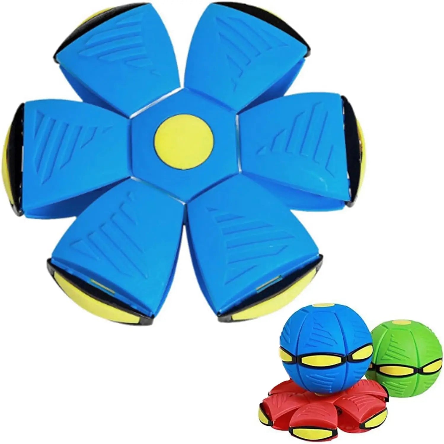 Flying Saucer Ball Magic Deformation UFO Flying Toys, Outdoor Flat Throw Doggy Disc Ball, Interactive Pet Toy, Stomping Deformat
